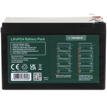 AKUMULATOR 12.8V/10AH/LIFEPO4-GC Green Cell
