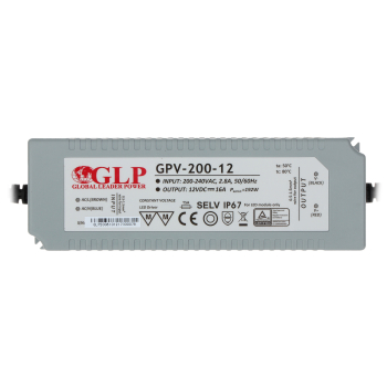 ZASILACZ IMPULSOWY 12V/16A/GPV