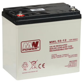 AKUMULATOR 12V/55AH-MWL MW POWER