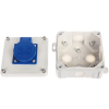 GNIAZDO POJEDYNCZE Z PUSZKĄ ODGAŁĘŹNĄ 2K/98X98/GN-230/EPN 250 V AC 16 A IP54 Elektro-Plast