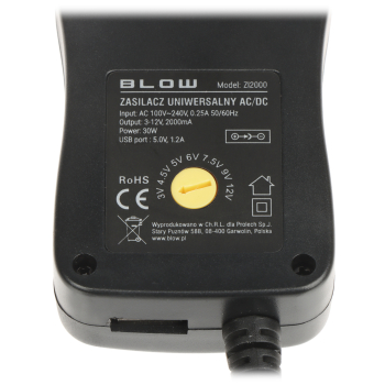 ZASILACZ IMPULSOWY 3-12V/2A/BL USB