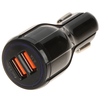 ŁADOWARKA SAMOCHODOWA USB 5V/3.1A/2XUSB-QUICK3.0/CAR