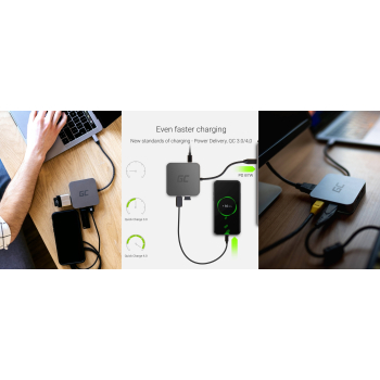 HUB USB 3.0 AK61 Green Cell