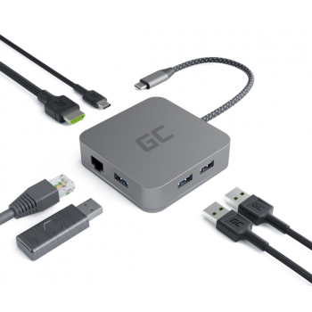 HUB USB 3.0 AK61 Green Cell