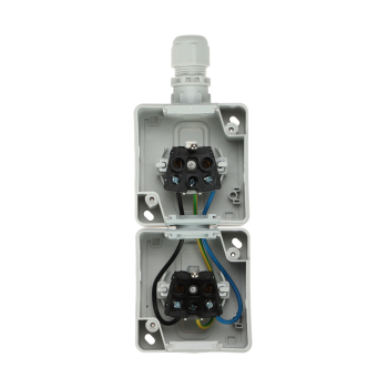 GNIAZDO NATYNKOWE PODWÓJNE AQUANT-2K-G2/V2/EPN 250 V AC 16 A IP65 Elektro-Plast Nasielsk