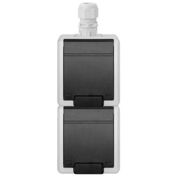 GNIAZDO NATYNKOWE PODWÓJNE AQUANT-2K-G2/V2/EPN 250 V AC 16 A IP65 Elektro-Plast Nasielsk