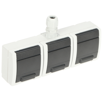GNIAZDO NATYNKOWE POTRÓJNE AQUANT-2K-G3/EPN 250 V AC 16 A IP65 Elektro-Plast