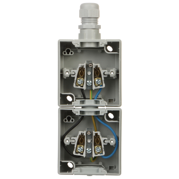 GNIAZDO NATYNKOWE PODWÓJNE AQUANT-G2/V2/EPN 230 V AC 16 A IP65 Elektro-Plast