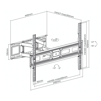 UCHWYT DO TELEWIZORA LUB MONITORA AR-90 ART