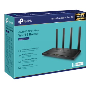 ROUTER ARCHER-AX12 Wi-Fi 6 2.4 GHz, 5 GHz 300 Mb/s + 1201 Mb/s TP-LINK