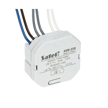 BEZPRZEWODOWY DWUKANAŁOWY STEROWNIK 230V AC ASW-220 (Smart 2-CH Relay) ABAX/ABAX2 SATEL