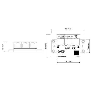 Switch ASW-3-10 3-PORTOWY ATTE