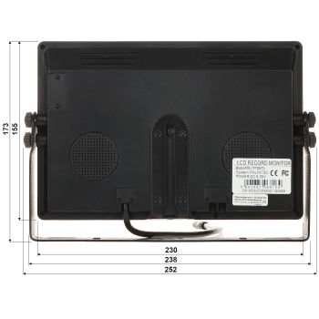MONITOR SAMOCHODOWY ATE-TFT09-T4 9 
