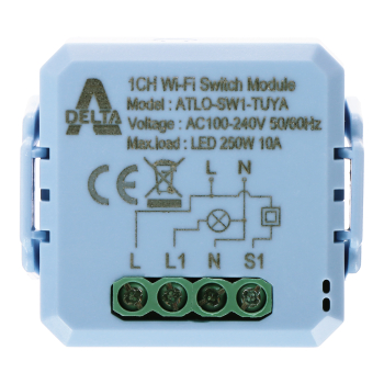 INTELIGENTNY STEROWNIK OŚWIETLENIA LED ATLO-SW1-TUYA Wi-Fi, Tuya Smart
