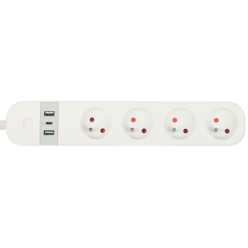 INTELIGENTNA LISTWA ZASILAJĄCA ATLO-WS95U-TUYA (4 GNIAZDA + 2 USB + 1 USB-C) Wi-Fi, Tuya Smart 1.5 m
