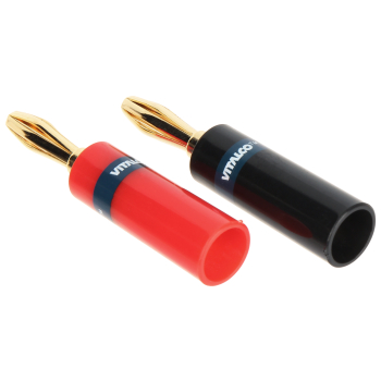 PARA WTYKÓW BANANOWYCH BAN-PLUG-V1 CZERWONY + CZARNY VITALCO