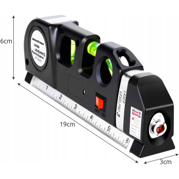 POZIOMICA LASEROWA + MIARA ZWIJANA BIGSTREN-21747 BIGSTREN