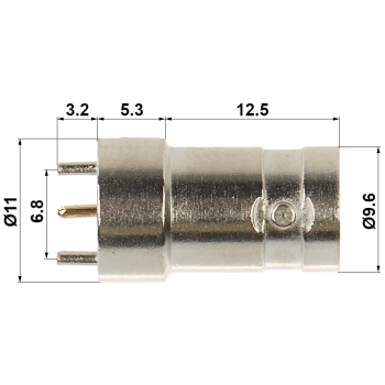 GNIAZDO MONTAŻOWE BNC-G/PCB*P100