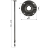 TELESKOPOWY UCHWYT SUFITOWY KAMERY BR-100X200-B