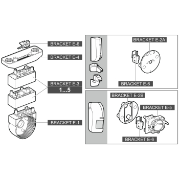 KORPUS MODUŁOWEGO UCHWYTU DO CZUJEK RUCHU BRACKET-E-1 SATEL