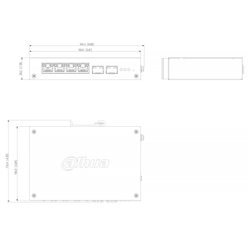 SWITCH PRZEMYSŁOWY POE CHS4206-4ET-90 4-PORTOWY SFP DAHUA