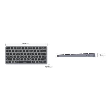 KLAWIATURA 9 W 1 D1092A Z HUBEM I CZYTNIKIEM KART SD QWERTY UNITEK