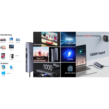 HUB USB 3.0 D1113A UNITEK