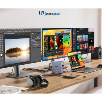 STACJA DOKUJĄCA D1135AGY01 DisplayLink 4K UHD UNITEK