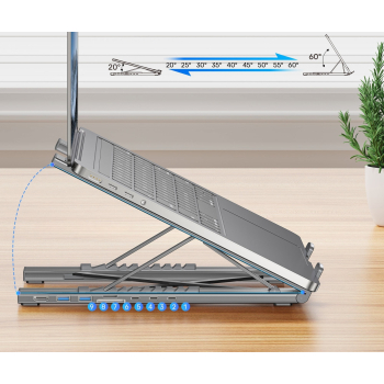 SKŁADANA PODSTAWKA POD LAPTOPA D1137AGY01 Z HUBEM I CZYTNIKIEM KART SD UNITEK