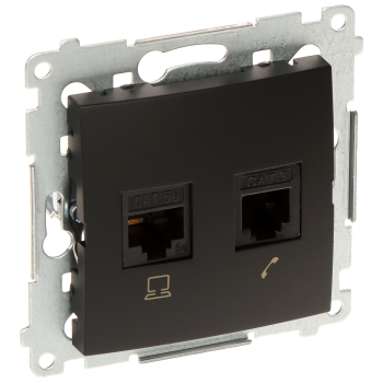 GNIAZDO KOŃCOWE RJ-45 + RJ-12 D5T.01/49-SIMON54