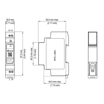 ZASILACZ IMPULSOWY DRC-05V015W-1RZ Delta Electronics