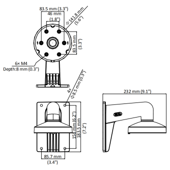 UCHWYT KAMERY DS-1273ZJ-DM32 Hikvision