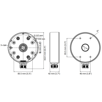 UCHWYT KAMERY DS-1280ZJ-PT6 Hikvision