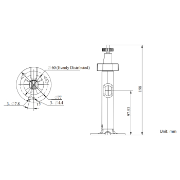 UCHWYT SUFITOWY KAMERY DS-1299ZJ Hikvision