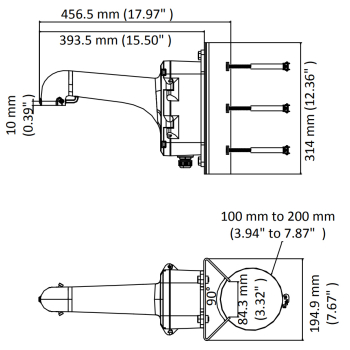 UCHWYT KAMERY DS-1604ZJ-BOX-POLE Hikvision