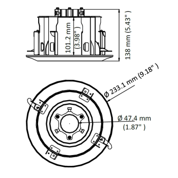 UCHWYT SUFITOWY KAMERY DS-1671ZJ-SDM9 Hikvision