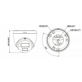KAMERA IP DS-2CD1347G3-LIU(2.8MM) Smart Hybrid Light - 4 Mpx Hikvision
