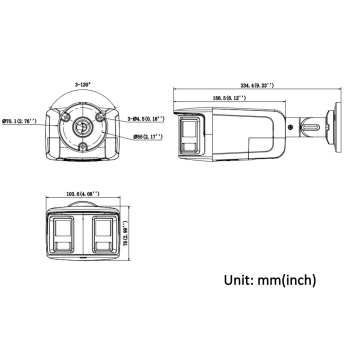 KAMERA IP DS-2CD1T63G2P-LIUF/SL(2.8MM) PANORAMICZNA AcuSense - 6 Mpx 2 x 2.8 mm Hikvision