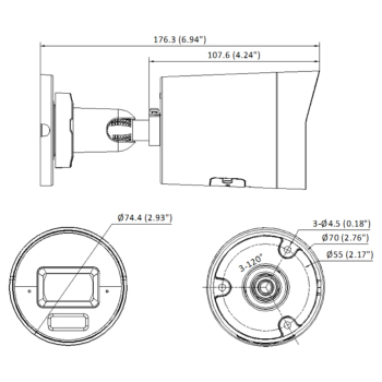KAMERA IP DS-2CD2043G2-LI(4MM) AcuSense Smart Hybrid Light - 4 Mpx Hikvision