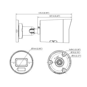 KAMERA IP DS-2CD2043G2-LI2U(2.8MM)(BLACK)/PL AcuSense Smart Hybrid Light - 4 Mpx Hikvision