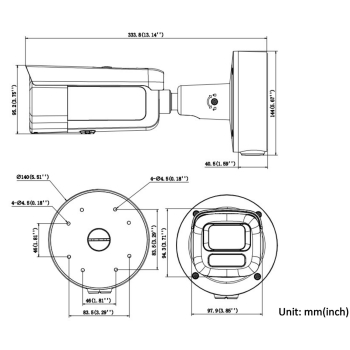 KAMERA WANDALOODPORNA IP DS-2CD2646G2H-IZS(2.8-12MM)(EF) DarkFighter - 4 Mpx Hikvision