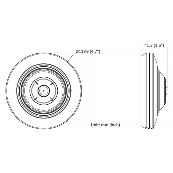 KAMERA IP DS-2CD2955G0-ISU(1.05MM)/PL - 5 Mpx 1.05 mm - Fish Eye Hikvision