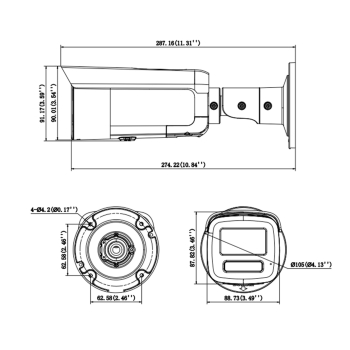 KAMERA IP DS-2CD2T123G2-LIS2UY/SL(2.8MM) Smart Hybrid Light AcuSense - 12 Mpx 2.8 mm Hikvision