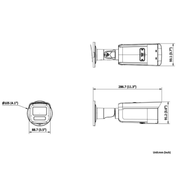 KAMERA IP DS-2CD2T126G3-IS2UY/SL(2.8MM)(EF) AcuSense - 12 Mpx 2.8 mm Hikvision