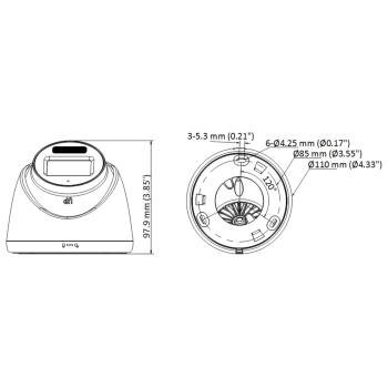 KAMERA AHD, HD-CVI, HD-TVI, PAL DS-2CE78U0T-LF(2.8MM) Smart Hybrid Light - 8.3 Mpx 4K UHD 2.8 mm Hikvision