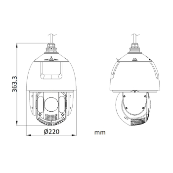 KAMERA IP SZYBKOOBROTOWA DS-2DE7A432IW-AEB(T5) AcuSense 3.7 Mpx 5.9 ... 188.8 mm Hikvision