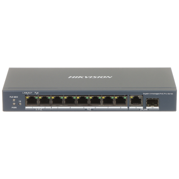 SWITCH POE DS-3E0510HP-E 8-PORTOWY + 1X UPLINK + 1X SFP Hikvision