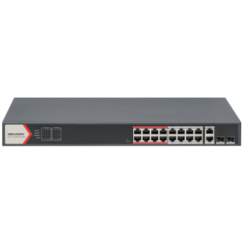 SWITCH POE DS-3E1318P-EI(B) 16-PORTOWY + 2X UPLINK + 2X SFP Hikvision