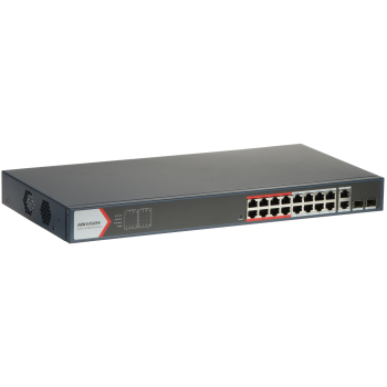 SWITCH POE DS-3E1318P-EI(B) 16-PORTOWY + 2X UPLINK + 2X SFP Hikvision
