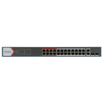 SWITCH POE DS-3E1326P-EI(B) 24-PORTOWY + 2X UPLINK + 2X SFP Hikvision